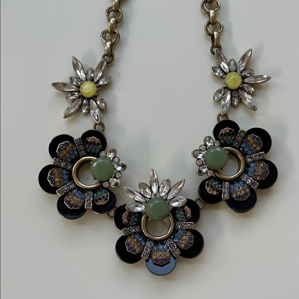 J Crew Floral Statement Necklace